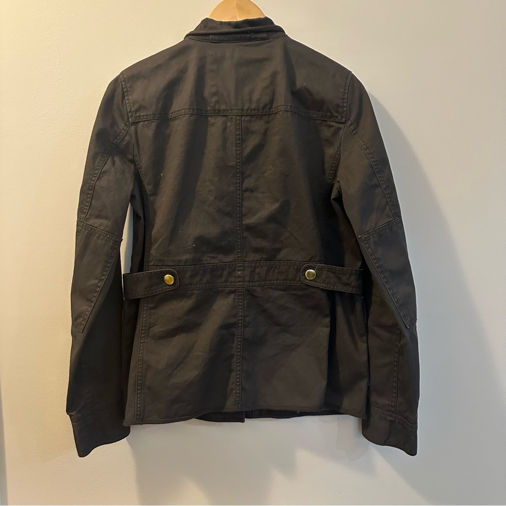 J Crew Downtown Field Jacket Size Small Mossy Brown Green Military - Picture 7 of 12